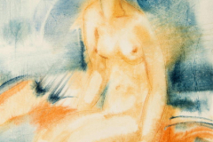 Nude (Tribute for Modi), 50/35, акварел/хартия