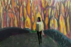 Среща с непозната , маслени бои /платно,70/50 см