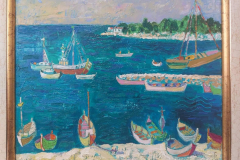 Рибарско пристанище, маслени бои/платно , 25/30 см