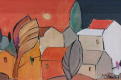 Пейзаж , маслени бои/платно , 18/29 см