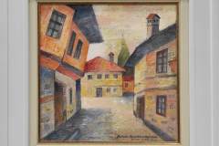 Банско , маслени бои/платно , 27/27 см